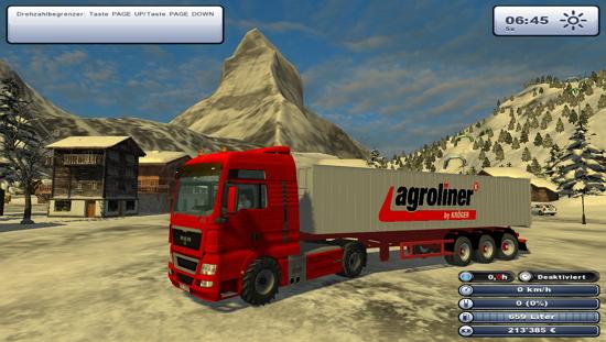 MAN TGX V8 mit Trailer