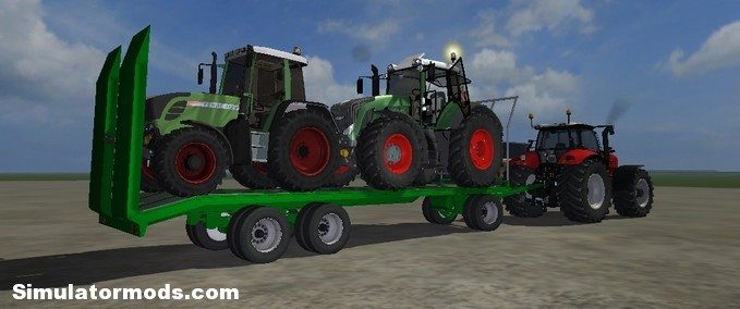 Bales and tractor trailer