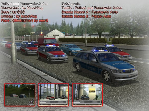 Polizei und Feuerwehr Autos by MussWeg mod