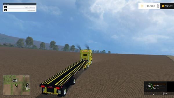 Scania Longline and US Flatbed Trailer Cat Edition v 1.0 1