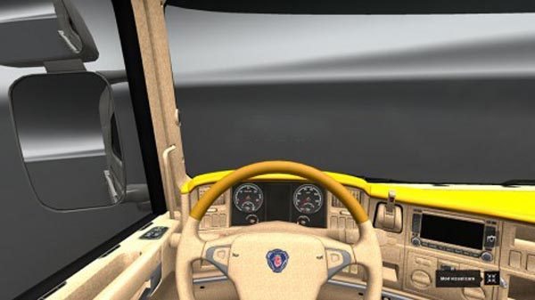 Scania R Yellow Interior